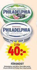 ICA Maxi PHILADELPHIA Färskost erbjuda