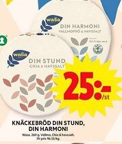 ICA Maxi WASA Knäckebröd din stund, din harmoni erbjuda