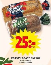 ICA Maxi Pågen Roast'n toast, energi erbjuda