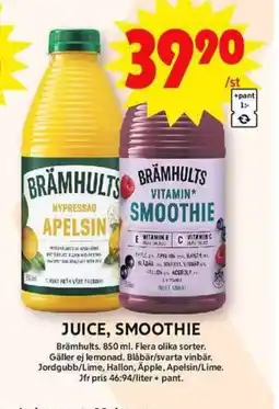 ICA Maxi Brämhults Juice, smoothie erbjuda