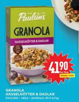 Willys Granola Hasselnötter & Dadlar erbjuda