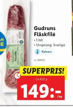 Lidl Gudruns Fläskfilé erbjuda