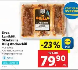 Lidl Svea Lantkött Skinkrulle BBQ Anchochili erbjuda