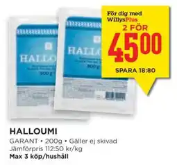 Willys HALLOUMI erbjuda