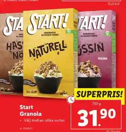Lidl Start granola erbjuda