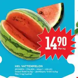 Willys HEL VATTENMELON erbjuda
