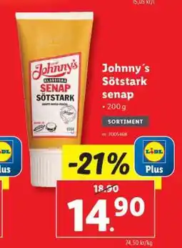 Lidl Johnny's Sötstark senap erbjuda
