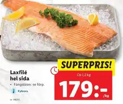 Lidl Laxfilé hel sida erbjuda