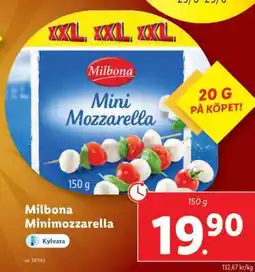 Lidl Milbona Minimozzarella erbjuda