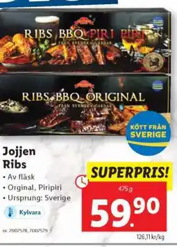 Lidl Jojjen ribs erbjuda