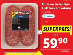 Lidl Dulano Selection Lufttorkad salami erbjuda
