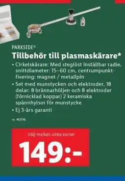 Lidl PARKSIDE Tillbehör till plasmaskärare erbjuda