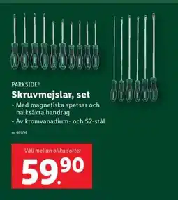 Lidl PARKSIDE Skruvmejslar, set erbjuda