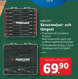 Lidl PARKSIDE Skruvmejsel- och tångset erbjuda