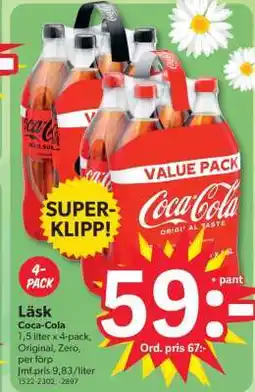 DollarStore Läsk Coca-Cola erbjuda