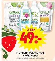 ICA Maxi ICA Flytande tvättmedel, sköljmedel erbjuda