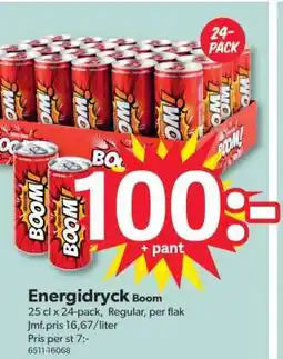 DollarStore Energidryck Boom erbjuda