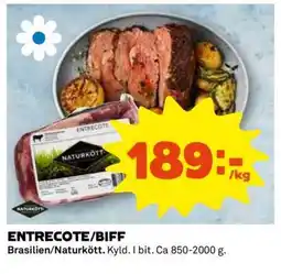 Coop Entrecôte/biff erbjuda