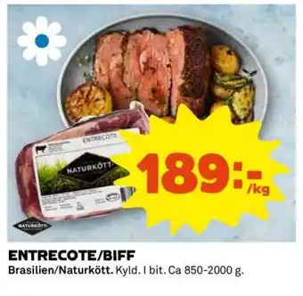 Coop Entrecôte/biff erbjuda
