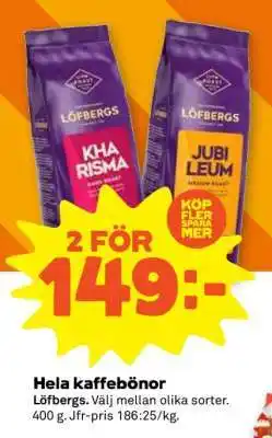 Stora Coop Hela kaffebönor erbjuda