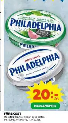 Coop Philadelphia färskost erbjuda