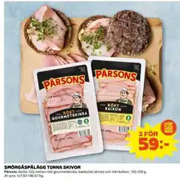 Coop Pärsons Smörgåspålägg Tunna Skivor erbjuda