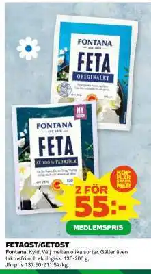 Coop Fetaost/Getost erbjuda