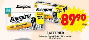 ICA Maxi ENERGIZER Batterier erbjuda