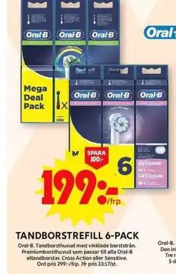 ICA Maxi ORAL-B Tandborstrefill erbjuda