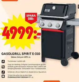 ICA Maxi WEBER Gasolgrill spirit E-310 erbjuda
