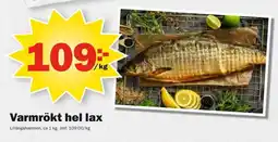 Pekås Varmrökt hel lax Lillängshamnen erbjuda