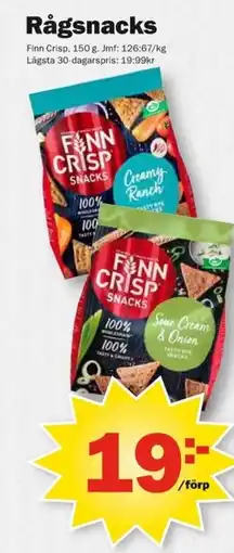 Pekås FINN CRISP Rågsnacks erbjuda