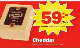 Pekås Cheddar Wernerssons erbjuda
