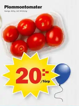 Pekås Plommontomater erbjuda