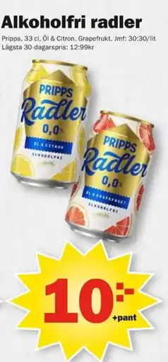 Pekås Alkoholfri radler Pripps erbjuda