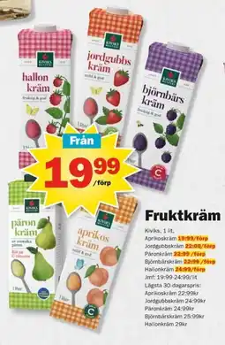 Pekås Fruktkräm Kiviks erbjuda