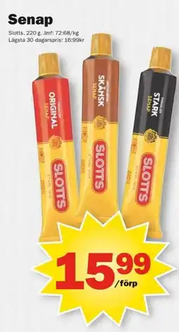 Pekås Senap Slotts erbjuda