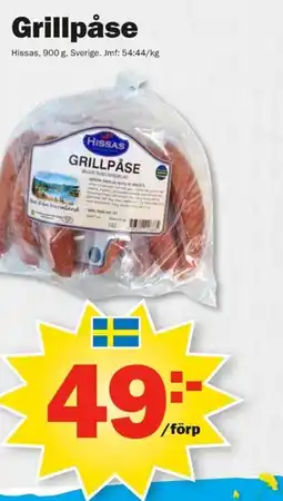Pekås Grillpåse Hissas erbjuda