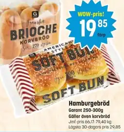 Eurocash Hamburgebröd Garant erbjuda
