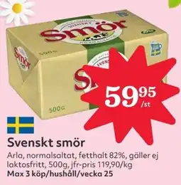 Hemköp ARLA Svenskt smör erbjuda