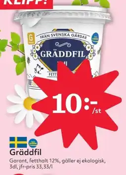 Hemköp GARANT Gräddfil erbjuda