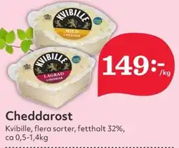 Hemköp KVIBILLE Cheddarost erbjuda