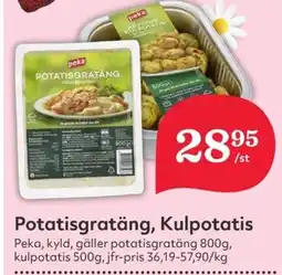 Hemköp PEKA Potatisgratäng, Kulpotatis erbjuda
