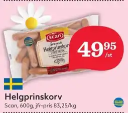 Hemköp SCAN Helgprinskorv erbjuda