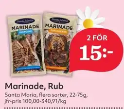Hemköp SANTA MARIA Marinade, Rub erbjuda