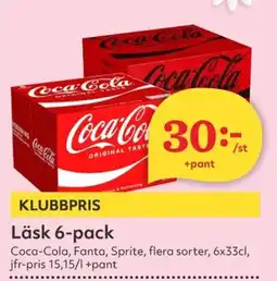 Hemköp COCA-COLA Läsk 6-pack erbjuda