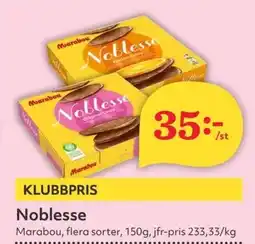 Hemköp MARABOU Noblesse erbjuda