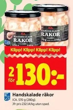 ICA Kvantum ICA Handskalade räkor erbjuda