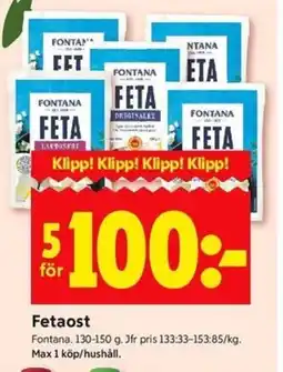 ICA Kvantum FONTANA Fetaost erbjuda
