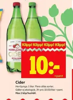 ICA Kvantum HERRLJUNGA Cider erbjuda